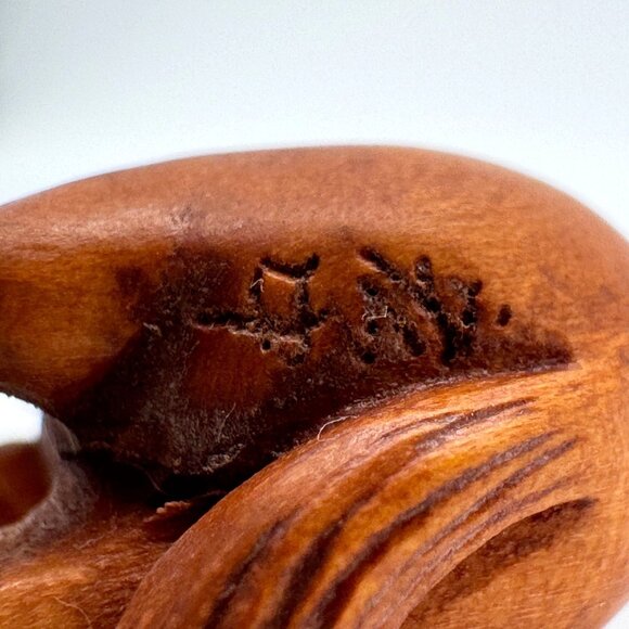 Ojime Bead Netsuke Horse Hand-Carved Boxwood Signed Figurine - Picture 4 of 9